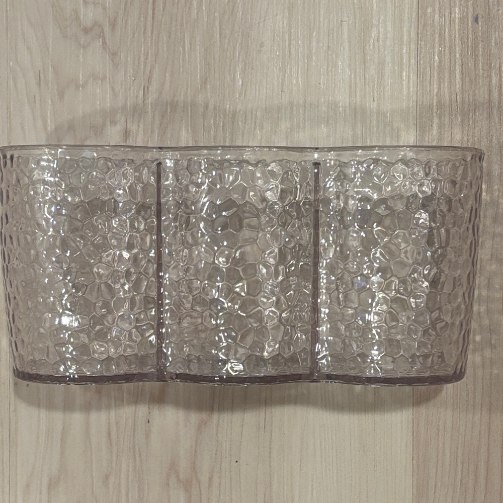 Acrylic Cosmetics Brush Container with Three Sections